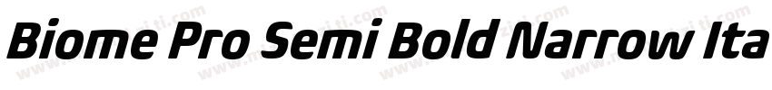 Biome Pro Semi Bold Narrow Itali字体转换